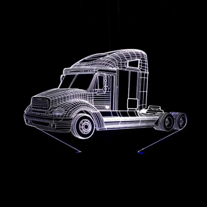 Candeeiros de Mesa Lâmpada de Mesa Decoração do Quarto das Crianças 3d para Sala de Estar Luz da Noite Recipiente Carro Estéreo Quarto Lâmpada Led Criativo 3d 15 3d Para Sala de estar decoração do