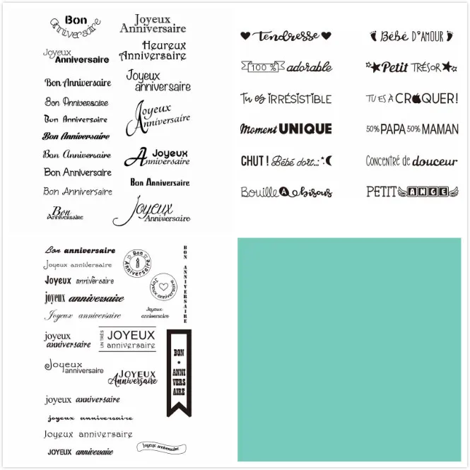 

French Transparent Clear Stamp for DIY scrapbooking/Card Making C109