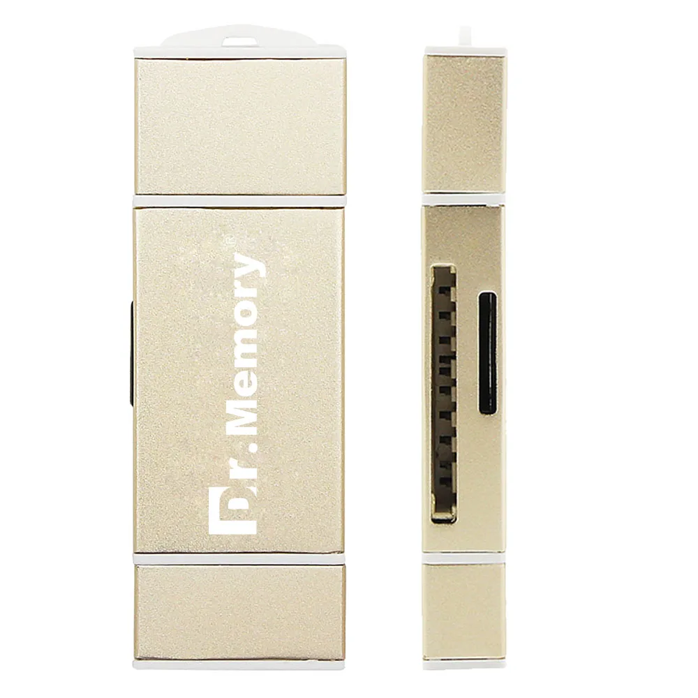 Dr. memory lightning TF/micro reader для Apple iPhone 6S 7 plus IOS USB 2,0 металлический адаптер для sony золотого цвета