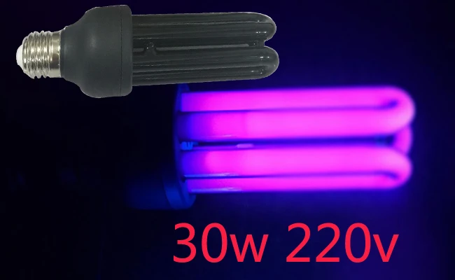 30W Black cap 220V 26W 36W 40W 15W экстренный энергоэкономичная черный светильник, CFL UV светильник, CFL BLB, CFL фиолетовый светильник, E27 база CFL - Мощность в ваттах: 30W Black cap