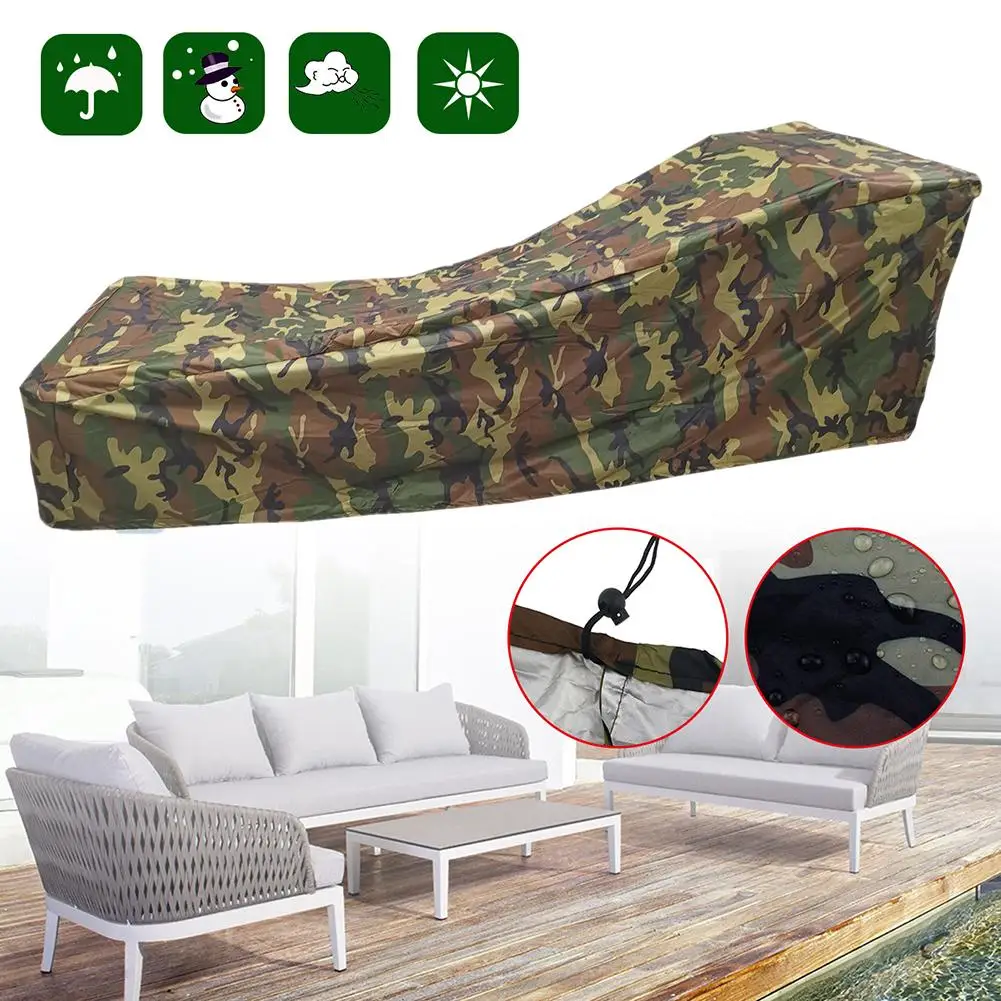 200x68x40-70cm камуфляж Открытый 210D Оксфорд водонепроницаемый анти-УФ чехол для кресла шезлонг садовая мебель пылезащитный чехол
