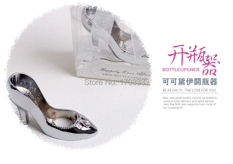 60PCS Cinderella shoe bottle opener wedding bridal shower favor party gifts DHL Fedex Free shipping