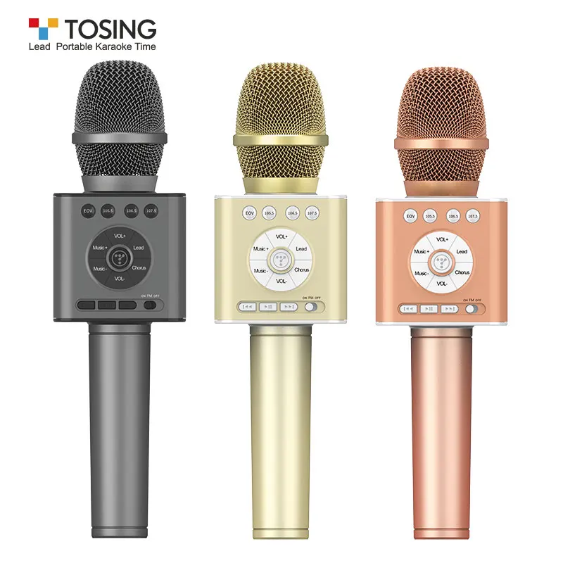TOSING Q12 беспроводной Bluetooth Караоке ручной микрофон USB KTV плеер Bluetooth микрофон динамик Запись музыки микрофоны