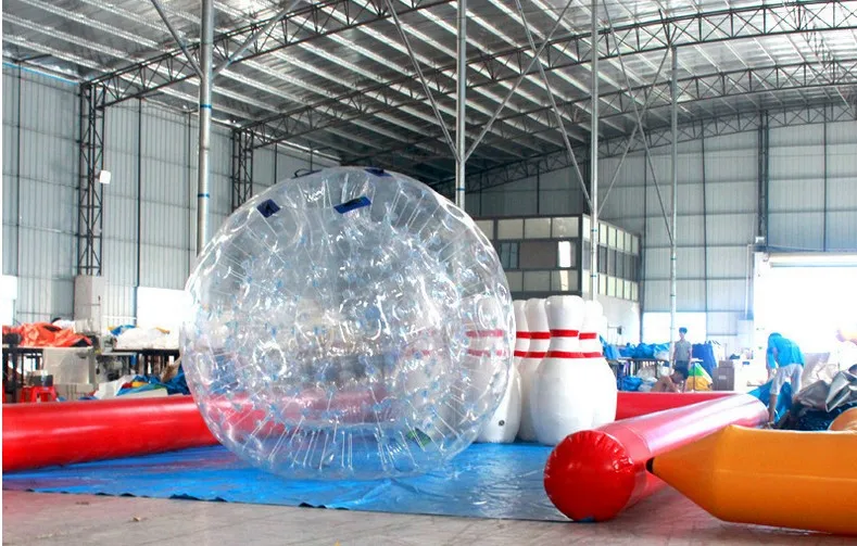 Tophop надувные Боулинг подан+ 1 zorb+ 1 воздушный насос+ 4 Боулинг мяч Высокое качество человека Средства ухода за кожей Зорб дуть игры