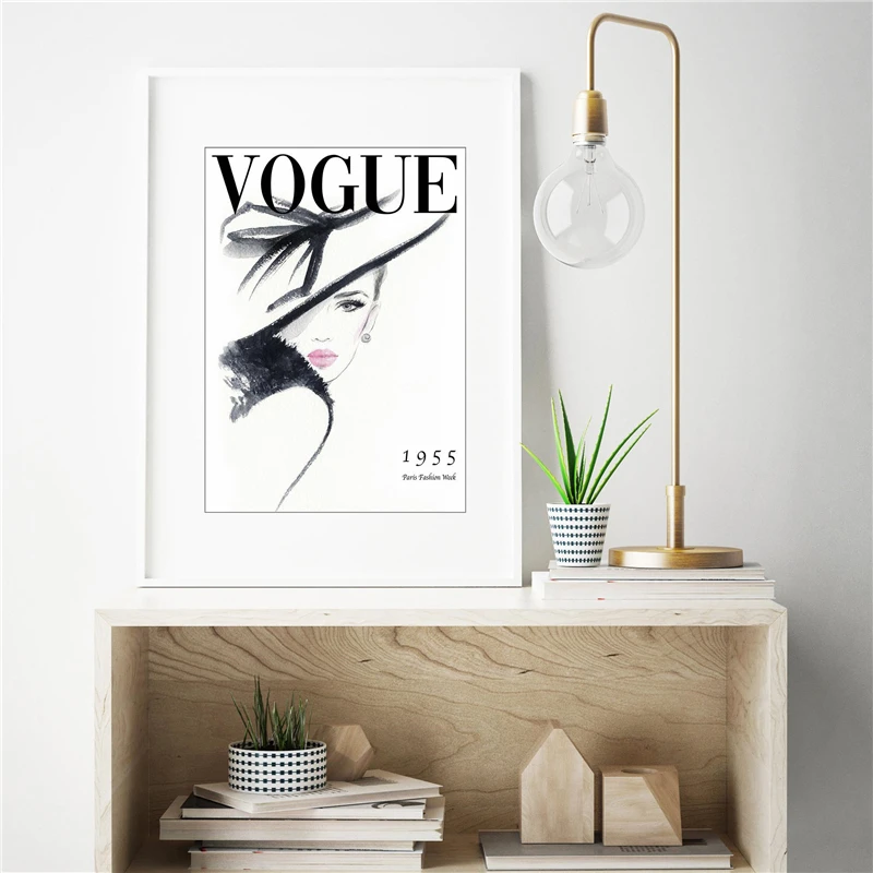 Vogue Fashion Magazine Коув минималистичный плакат картины маслом на холст современное искусство настенные картины для гостиной дома Decora
