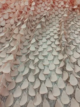 

nice looking feather embroidery tulle mesh lace fabric Jolin-10786 with good quality for party dress