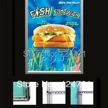 Новое меню ресторана алюминиевый рекламный лайтбокс, настенный 600 мм x 700 мм Размер Светодиодная картина рамка