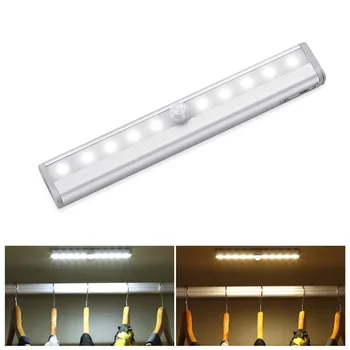 

Body Motion Sensor Kitchen Light 98mm 190mm Closet Under Cabinet LED Light Battery Powered Night Stairs Door Detector Wall Lamp