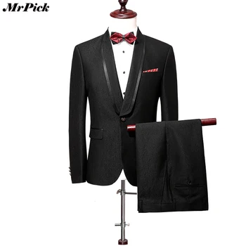 

(Jacket+Pants) 2017 New Men Suits Fashion Slim Designer Brand Urban Classic Vintage Tuxedo
