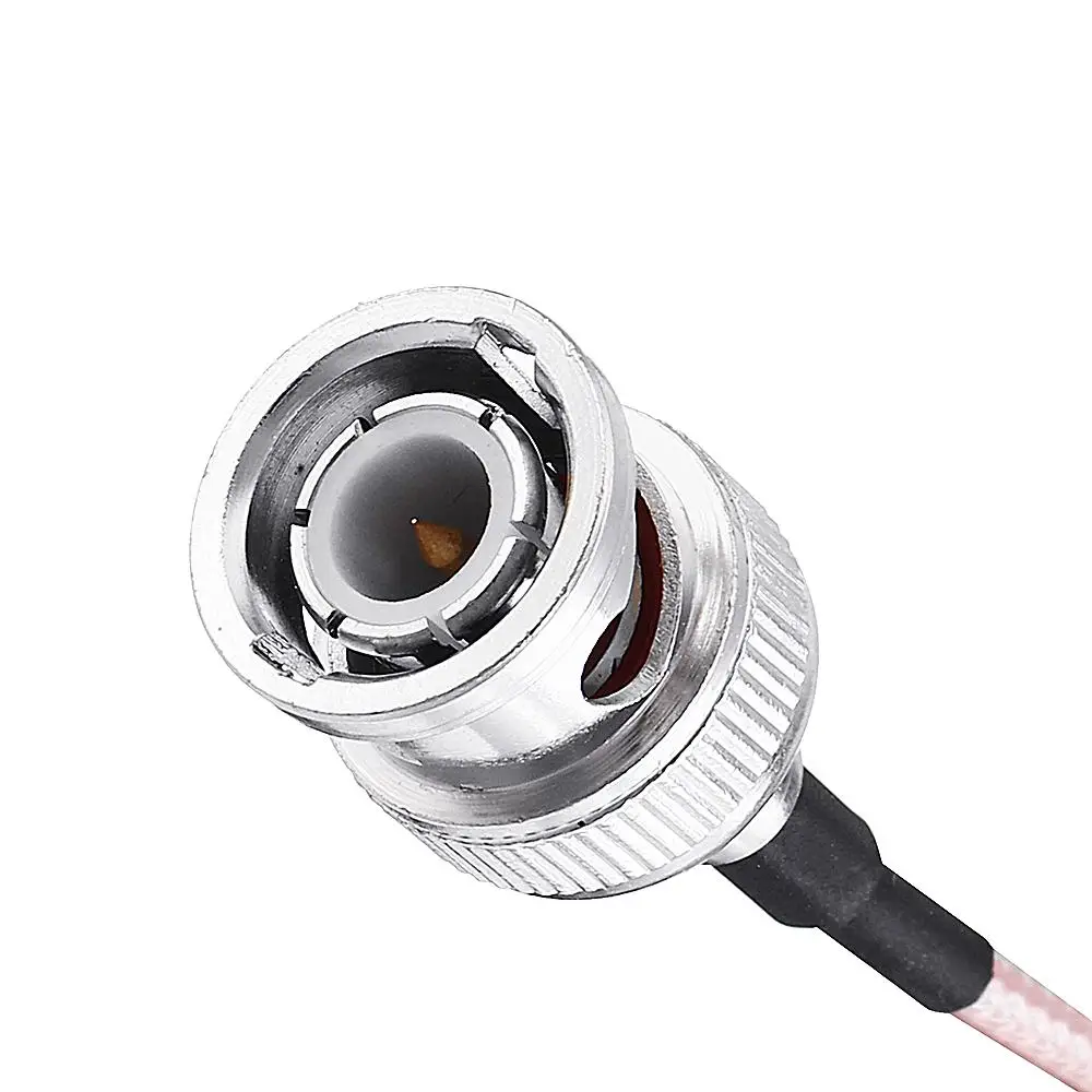 LEORY Cable Connector BNC Male to SMA Male 30cm/50cm 50ohm Extension Adapter silver plated wire Length Optional