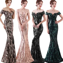 Длинное вечернее платье знаменитостей, женское сексуальное платье с блестками и вырезом лодочкой, вечерние платья, свадебное платье макси, элегантное платье vestidos robe