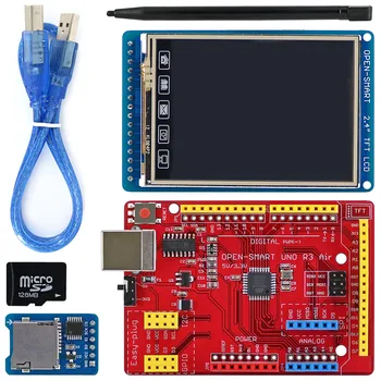 

OPEN-SMART 2.4 inch 240*320 TFT LCD Touch Screen Breakout Board Kit with Easy-plug UNO R3 Air Board for Arduino UNO R3 / Nano