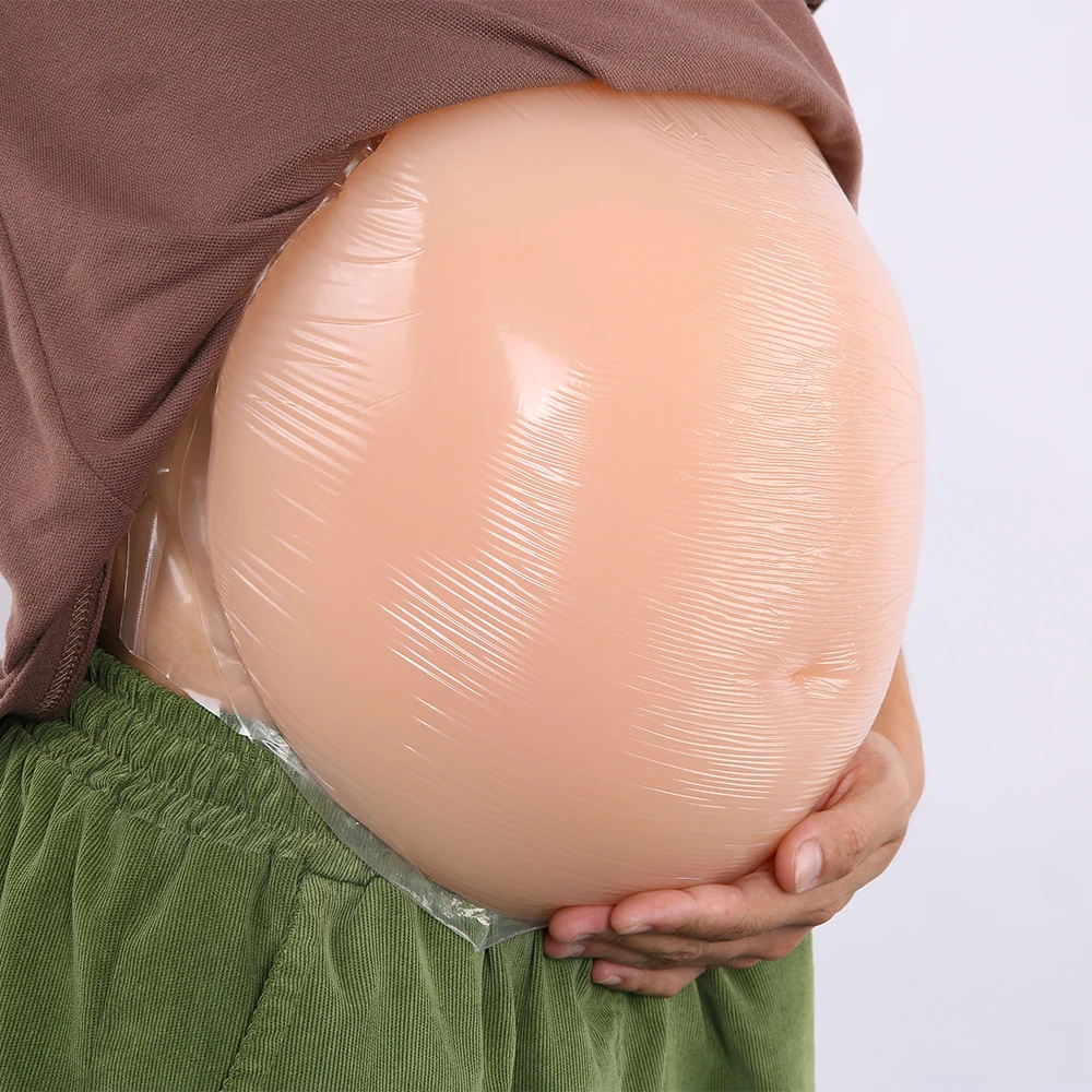 

2-10 months Style Skin Artificial Fake Pregnant Fake Silicone Artificial Belly for Crossdresser Actor Woman Jelly Tummy