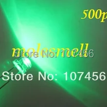 500 шт/партия! 5 мм соломенная шляпа зеленый светодиодный(3000mcd) 5 мм СВЕТОДИОД 5 ММ strawhat зеленый светодиодный Большой/широкоугольный светодиод