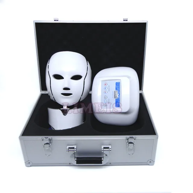 2017 new 3 LED lights facial mask photon therapy microcurrent massage skin rejuvenation machine