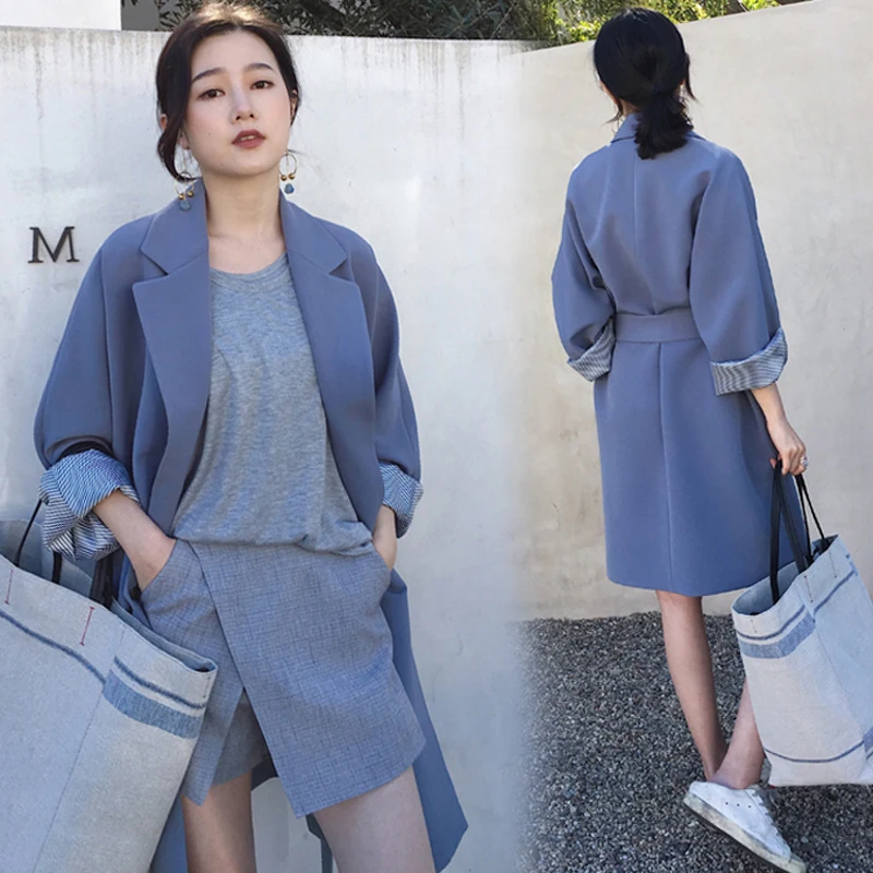 

Autumn New High Fashion Brand Woman Classic Trench Coat Waterproof Raincoat Business Outerwear