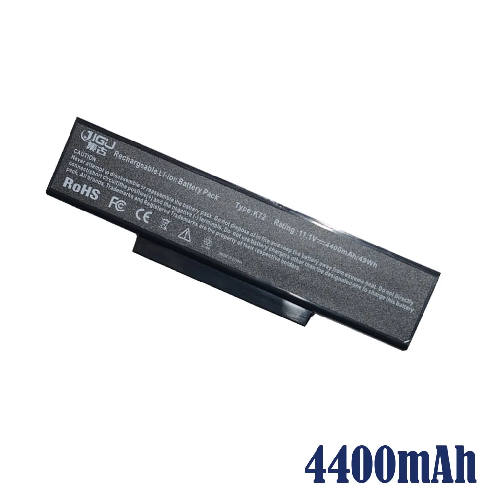 JIGU Новый аккумулятор для ноутбука ASUS A72 N71 K73 K72 X77 A72F K72Y K73J N71V N73G N73V N71J N73Q X77J K72F K72K K72P