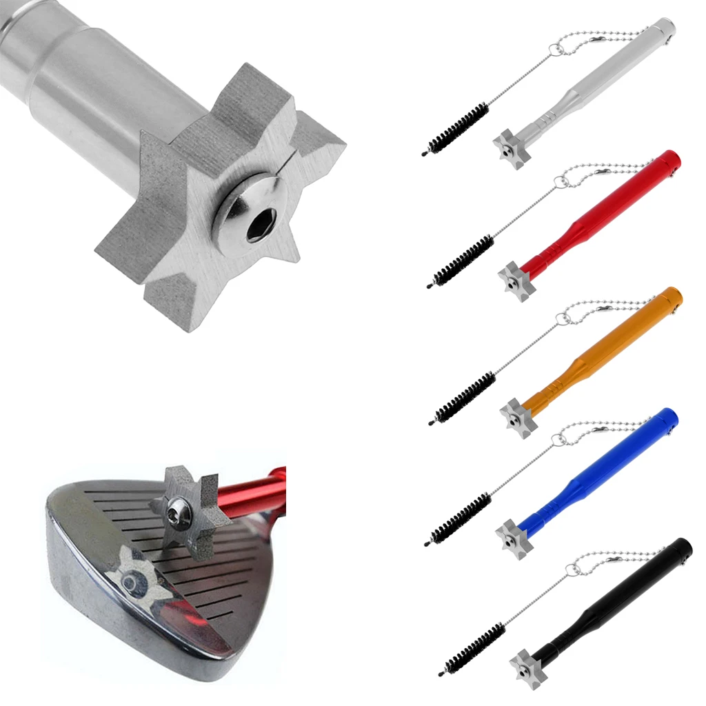 Buy Golf Groove Sharpener and Brush V & U Golf Club Regrooving Tool Grooving
