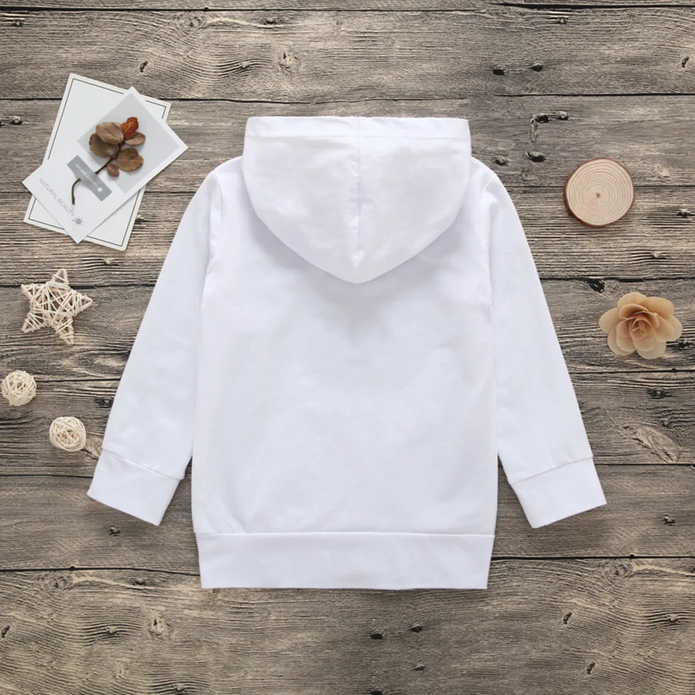 New Toddler Kids Baby Boys Hooded Sweatshirts Infant Letter Blouse Hoodies Tops