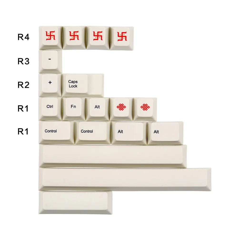 Тибетский keycap PBT Вишневый профиль краситель-sub 124 клавиши для cherry mx механическая клавиатура