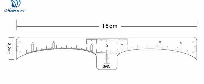 Одноразовая Точная линейка, наклейка для бровей, Перманентный макияж, инструмент для формирования бровей, измерительная линейка, наклейка для микроблейдинга