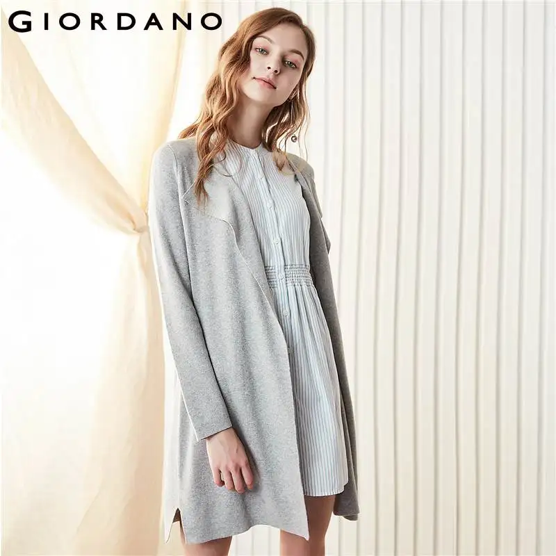 Giordano Women Cardigan Open Front Sweater Casual Cotton Giordano Women Cardigan Open Front Sweater Casual Cotton