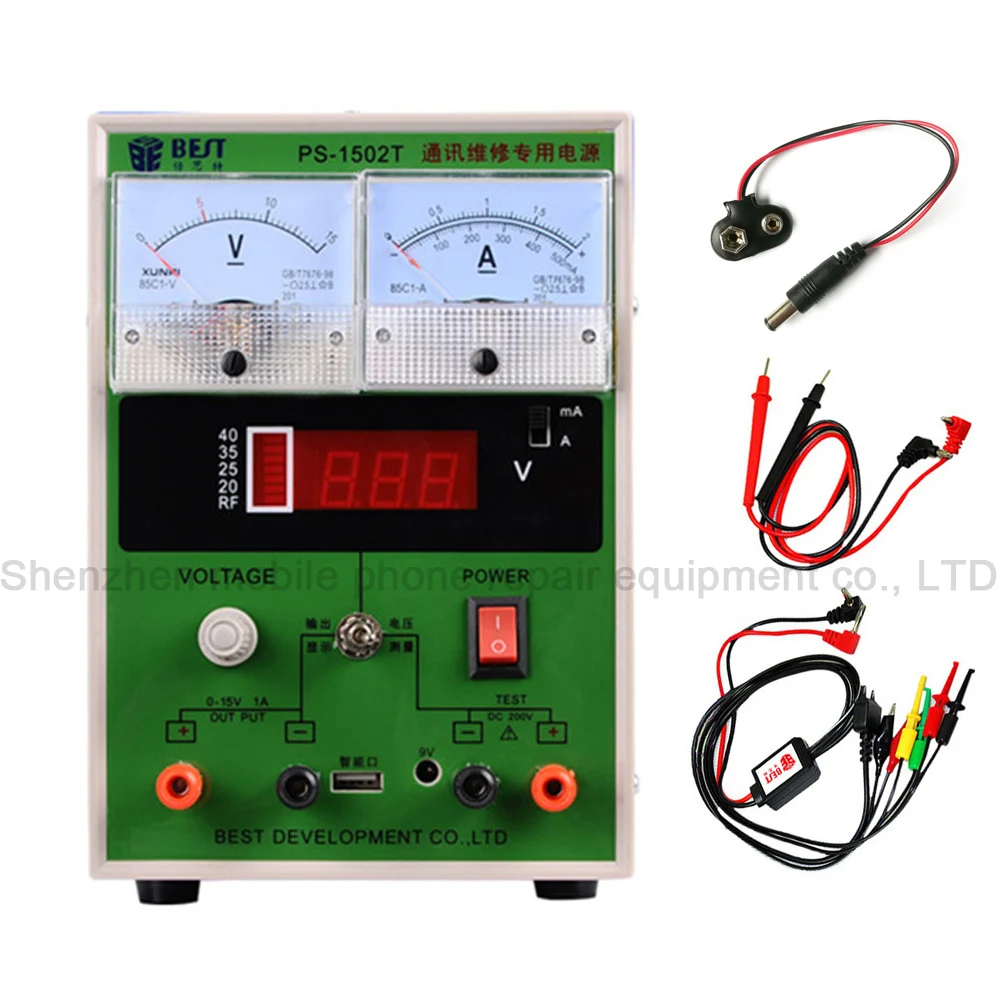 Adjustable DC Regulated Power Supply Digital Display GSM Signal Detection 0-15V 0-2A For Phones Repair Short Circuit Protection