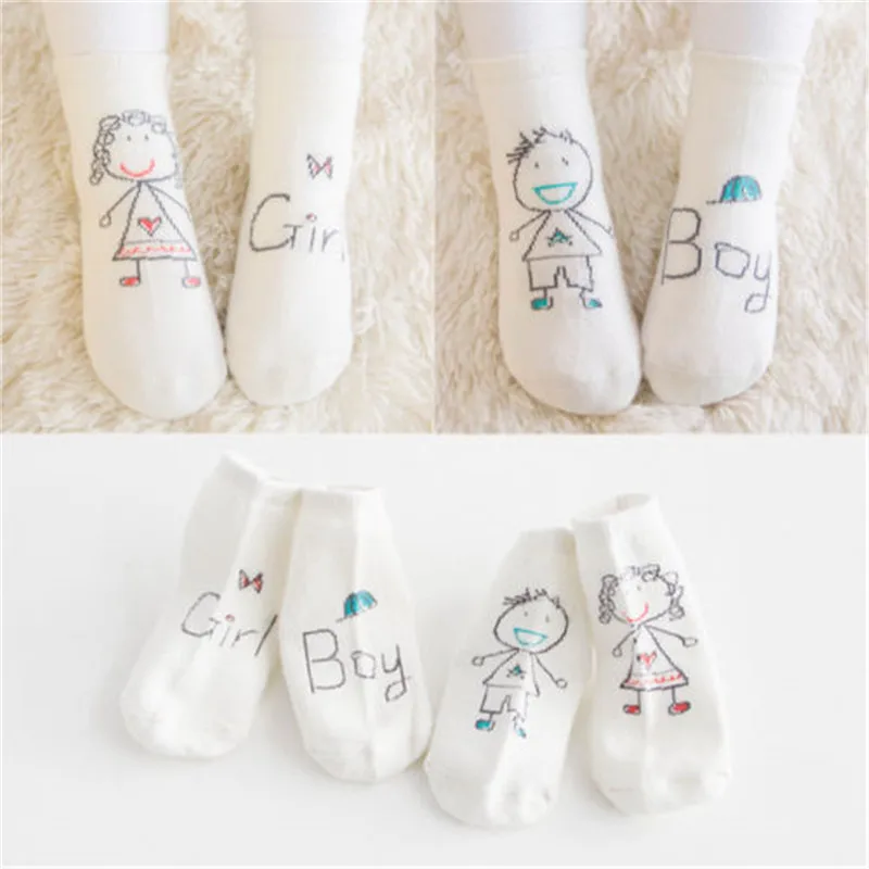 

2018 New Baby Cartoon Print Brand Toddlers Kids Boys Girls Cartoon Drawing Soft Cotton Warm Socks Casual Hot Ankle Socks 0-4T