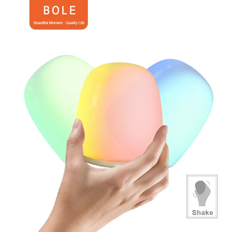 

Creative USB rechargeable rgb colors changing led night light Dimmable luminaire touch induction light bedside lamp Gift LP11