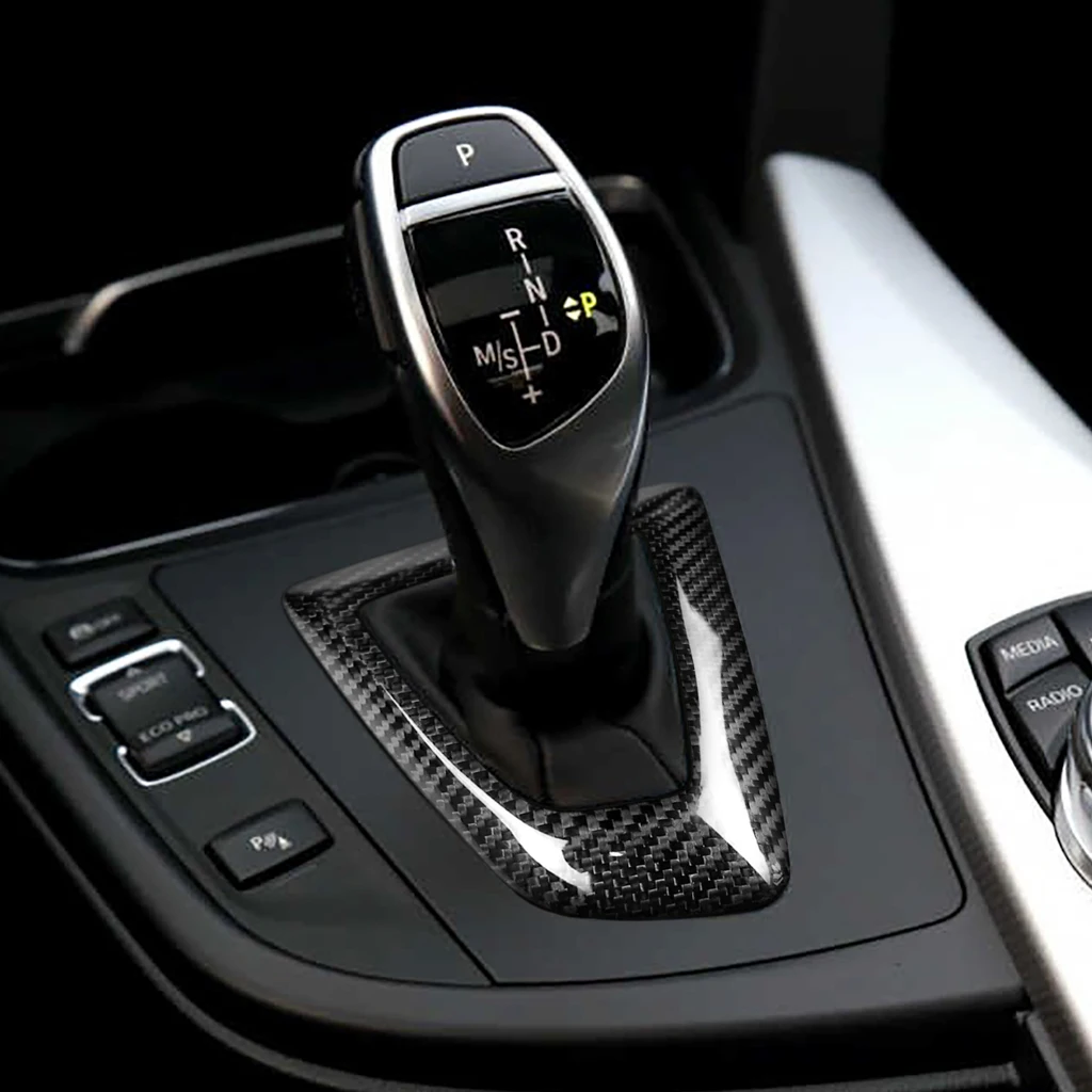 Gears Shift Panel Trim Cover Frame Decor Sticker kit cambio in fibra di carbonio per pannello di controllo Cover Control Sticker Kit Fit per A4 B8 A5 Q5