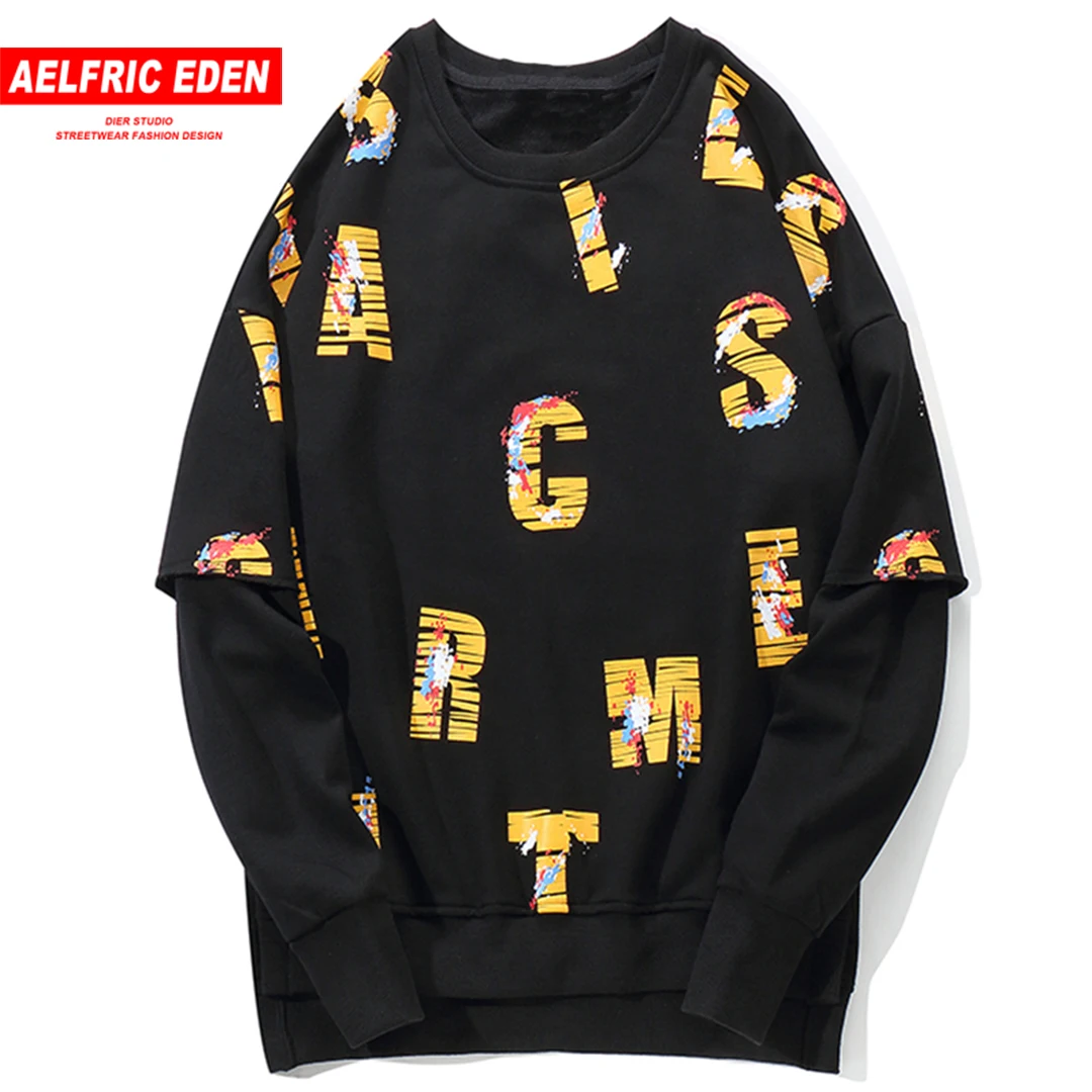 Aelfric Eden 2018 Autumn Men Women New Tops Hip Hop Streetwear