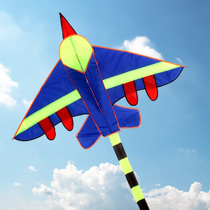 High Quality Outdoor Sports 1m Airplane Aircraft Kite With Handle and