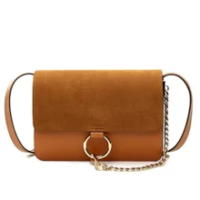 Женская сумка через плечо, сумка-мессенджер, чистый цвет, с цепочкой, модные тренды, Женская Высококачественная Наклонная Сумка через плечо