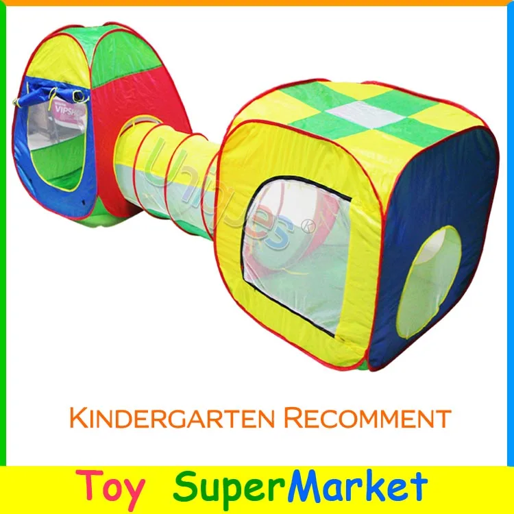 

Children's Tent 3-in-1 Baby Play Game House Ten Kids Ocean Ball Pool with Tunnel Outdoor Fun & Sport Indoors Best Infant Toys