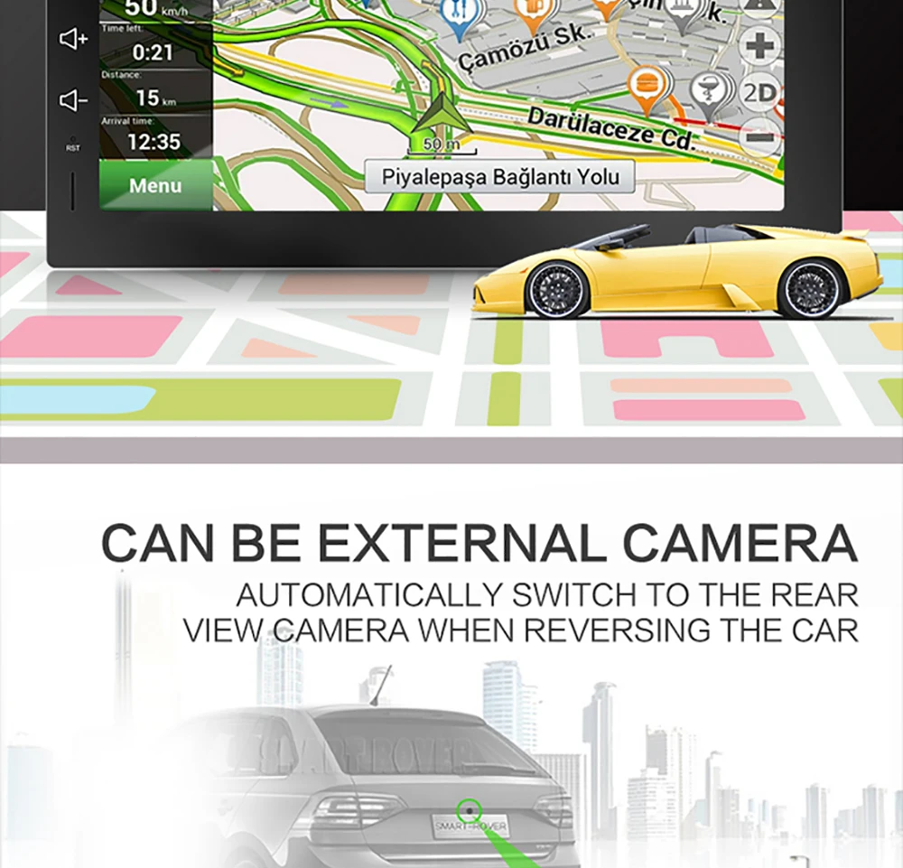 Perfect 2 Din Android Universal Car DVD Player GPS Navigation Map WIFI BT Radio Player Multimedia For Honda Nissan BYD TOYOTA KIA 32