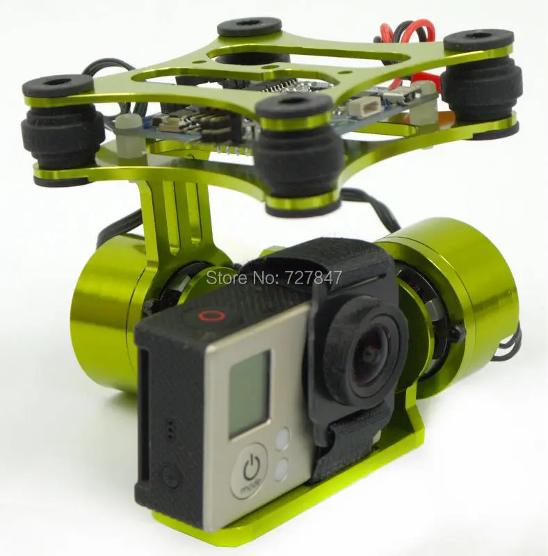 CNC FPV Quadcopter BGC 2 Axis Metal Brushless Gimbal W/ Controller For GoPro 3 Camera DJI Phantom 1 2 Walkera X350 Pro