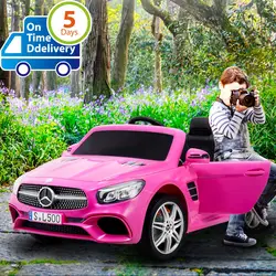 Uenjoy 12 V дети езды на машине с дистанционным управлением электрические автомобили для детей с музыкой и весной, розовый