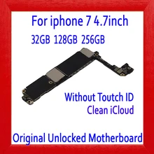 Оригинальная разблокированная материнская плата для iphone 7 без Touch ID, для iphone 7 монтажная плата 32 ГБ/128 ГБ/256 ГБ с полным чипом