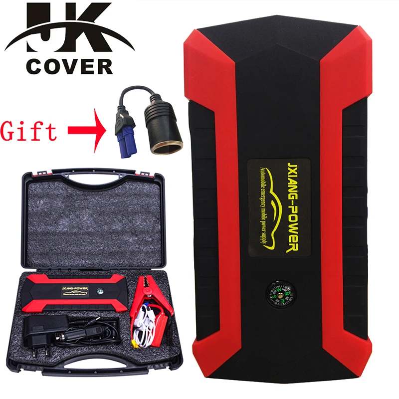 Kopen JKCOVER 68000mWh 800A Auto Jump Starter voor Benzine Auto Batterij Oplader Emergency 60C Ontlading Auto Uitgangspunt High Power Pack Bank