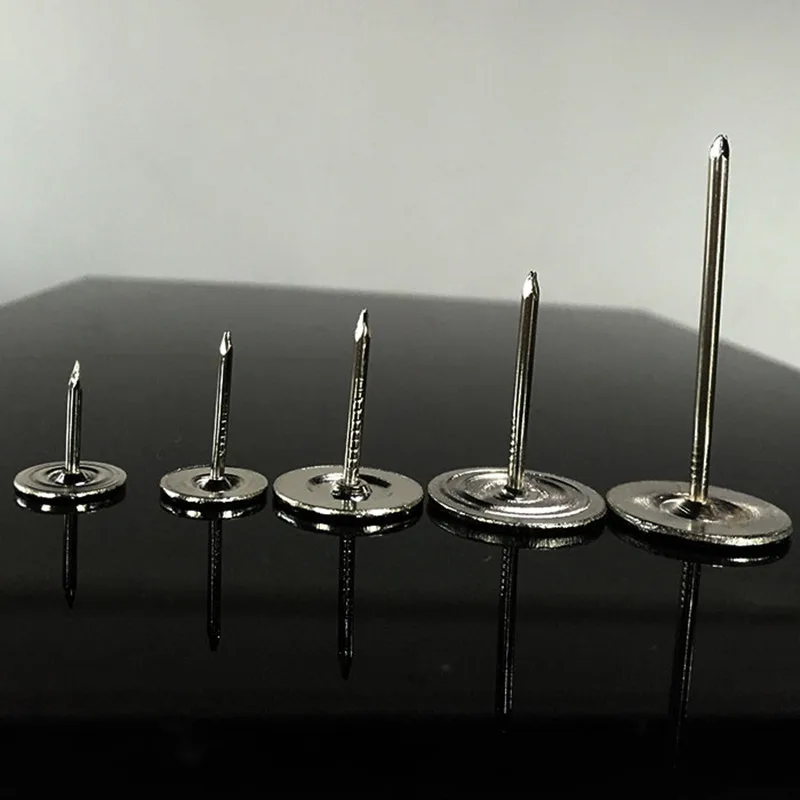 

Silver Flat Head Nails Decorative Furniture Drawing Pins Sofa Nail Tacks Upholstery Fastener Tacks Nails Luggage Bags Head Nail