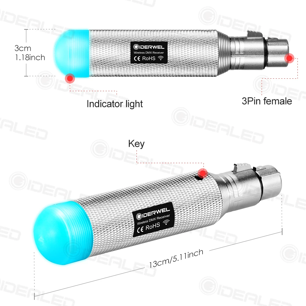 Dmx512 приемник передатчик с батареей Dmx беспроводной 2 4 GISM 500 м дистанционный для