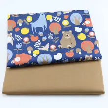 Детский свитер с рисунком медведя из мультфильма, хлопковая саржевая ткань, ткань для пэчворка, ткань для шитья, стеганые простыни, материал наволочки