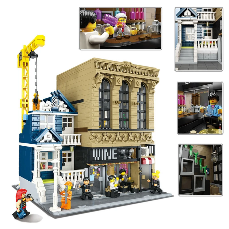 

Creator MOC The Bars and Finance Company 2841Pcs Building Blocks Bricks Educational Toys Compatible with Legoings Christmas gift