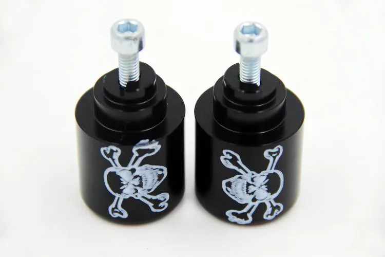 

Aftermarket free shipping motorcycle parts Skull Black Bar End For CBR600RR CBR1000RR VFR800 RC51 CBR900RR