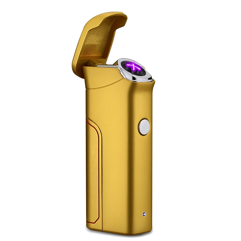 Новая плазменная металлическая двойная дуга зарядка через USB сменная Электрическая Зажигалка Ветрозащитная электронная более легкий импульс сигарета - Цвет: 2