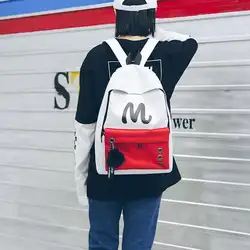 Унисекс, парусиновая на молнии с надписями рюкзак Открытый студенческий рюкзак для путешествий сумка 2019 стиль преппи школьная сумка mochila # P5
