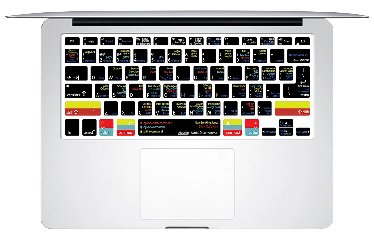 Для Macbook Pro Air 13 15 17 Ableton Live Indesign Serato Dj Osx Dreamweaver ярлык горячие клавиши резиновая клавиатура чехол
