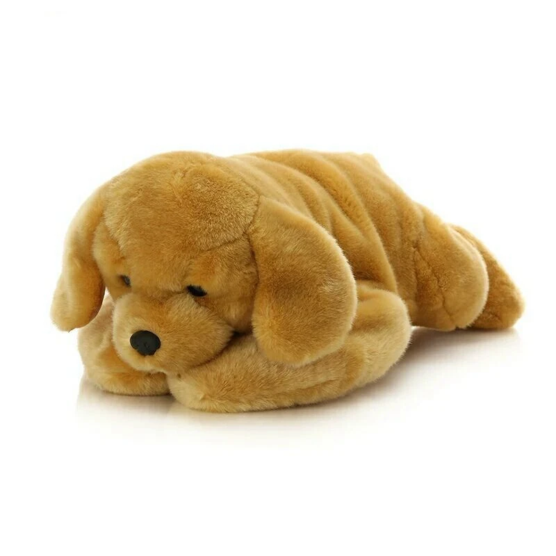 Dorimytrader quality soft animal Labrador retriever plush toy animals Golden Retriever  stuffed doll  lying on back dog 22inch 55cm DY61914 (15)