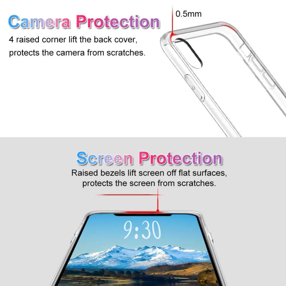 Ascromy For iPhone Xs Max Case Tempered Glass Back TPU Soft Silicone Bumper Phone Case for iPhone X XR 8 Plus 7 6 6S Accessories (4)