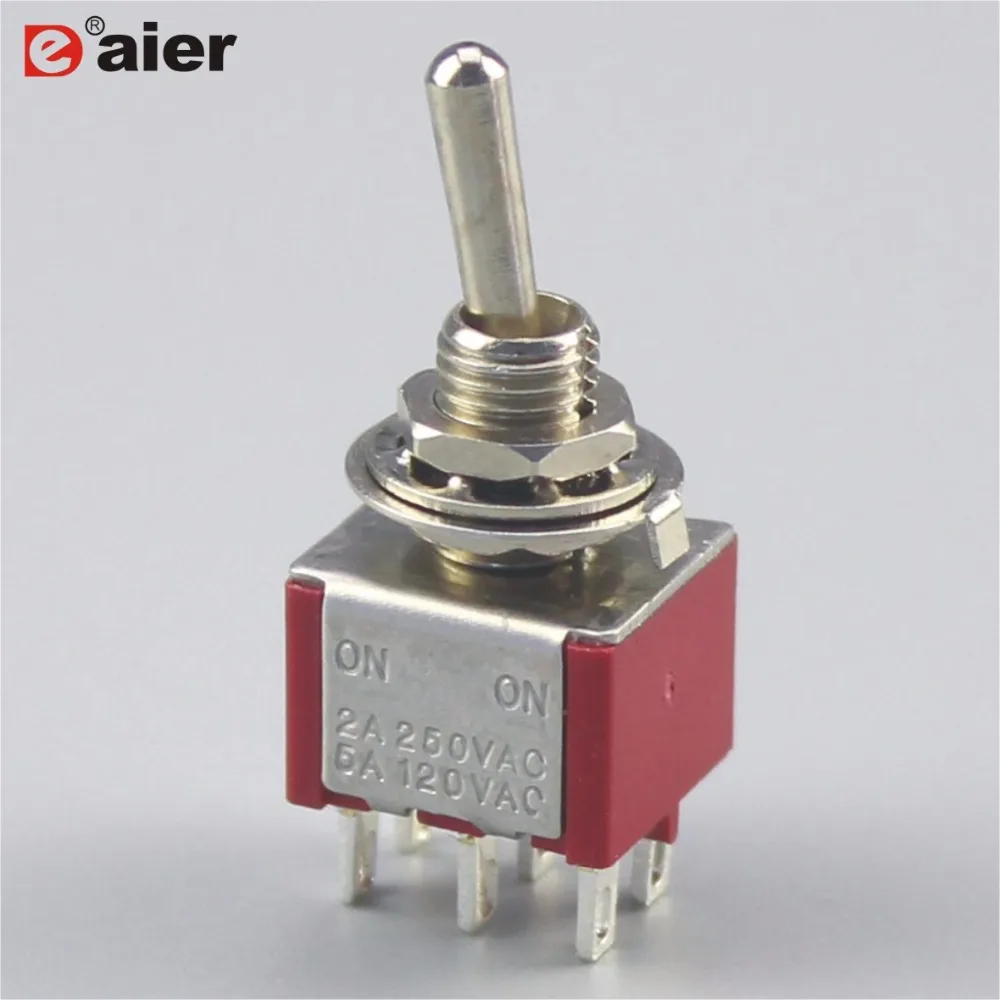 10Pcs MTS 203 Red Toggle Switches Miniature Switch ON OFF ON High